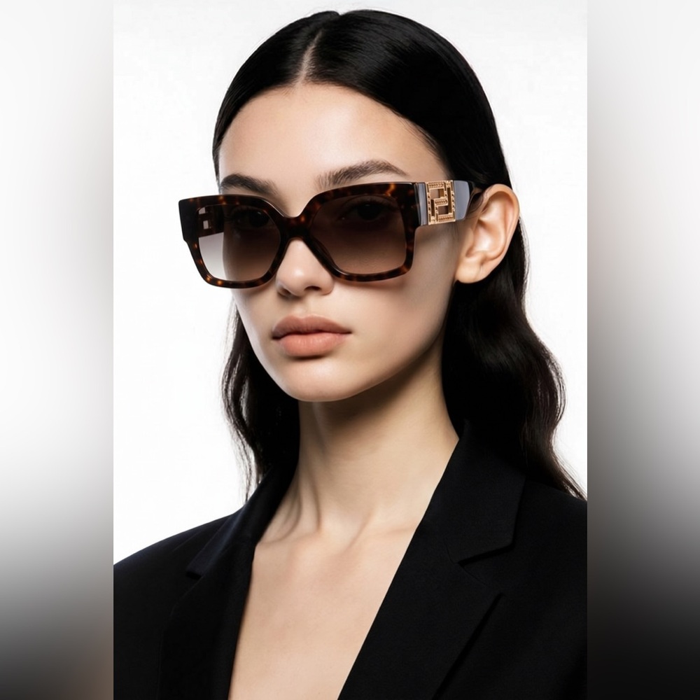 NEW AUTHENTIC Versace Tortoise Shell Sunglasses VE4402 8788 - Picture 4 of 16